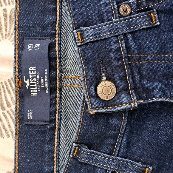 Hollister skinny epic flex mid rise medium rinse light whiskering sz29/30 - Picture 2 of 13
